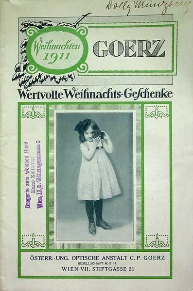 Goerz: Weihnachten 1911: Wervolle Weihnachts-Geschenke.