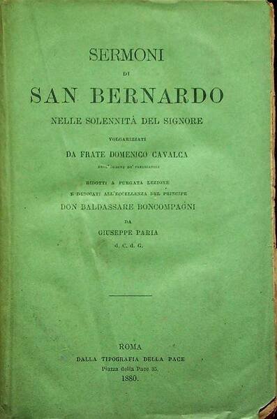 Sermoni di San Bernardo nelle solennità del Signore.