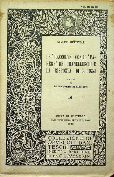 Le "Raccolte", con il "Parere" dei Granelleschi e la "Risposta" …