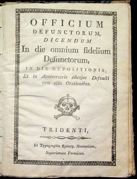 Officium defunctorum dicendum in die omnium fidelium defunctorum, in die …