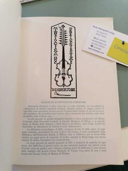 Benvenuto Disertori: bibliografia.