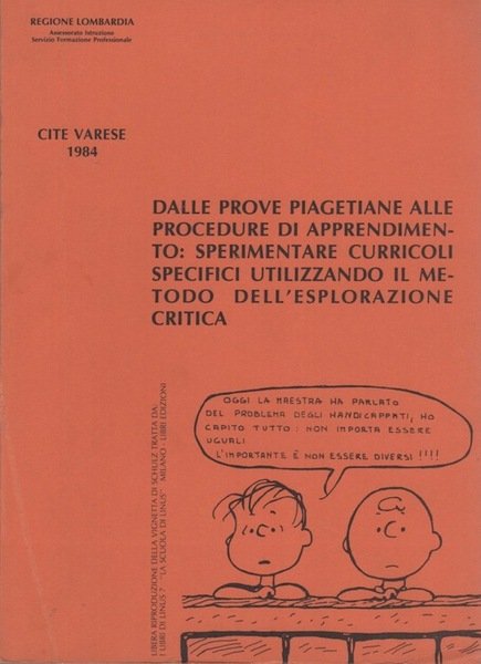 Dalle prove piagetiane alle procedure di apprendimento: sperimentare curricoli specifici …