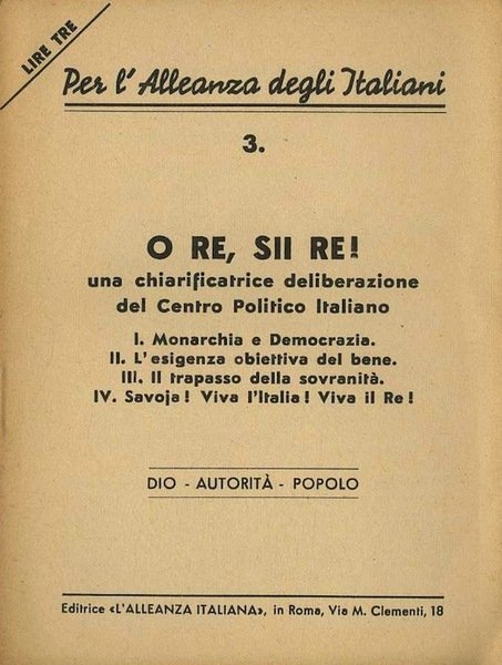 Quaderni della nuova alleanza per un vero Risorgimento d'Italia del …