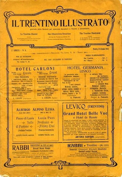 Il Trentino illustrato: giornale della SocietÃ pel concorso forestieri a … | Immagine Gallery 1