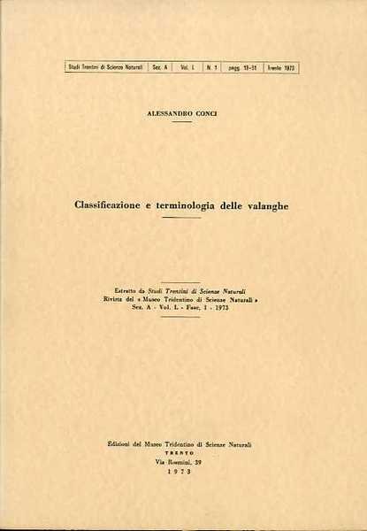 Classificazione e terminologia delle valanghe.