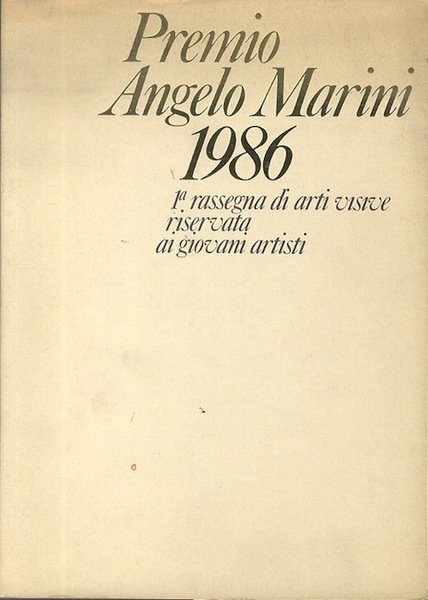 Premio Angelo Marini 1986.