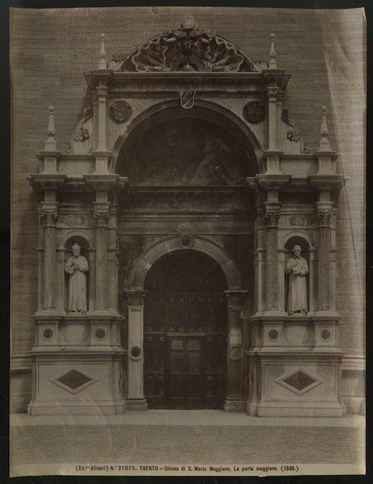 21075. Trento. Chiesa di S. Maria Maggiore. La porta maggiore …