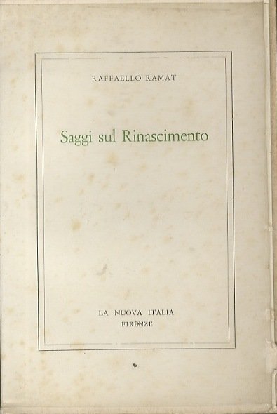 Saggi sul Rinascimento.