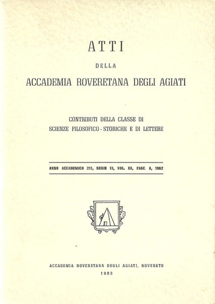 Atti della Accademia roveretana degli agiati. Serie VII.