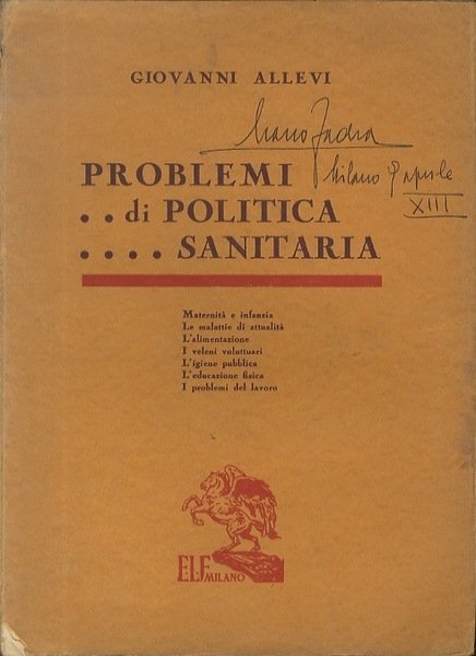 Problemi di politica sanitaria.