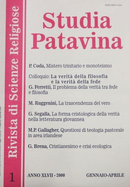 Studia Patavina: rivista quadrimestrale di scienze religiose.