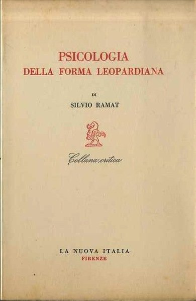 Psicologia della forma leopardiana.