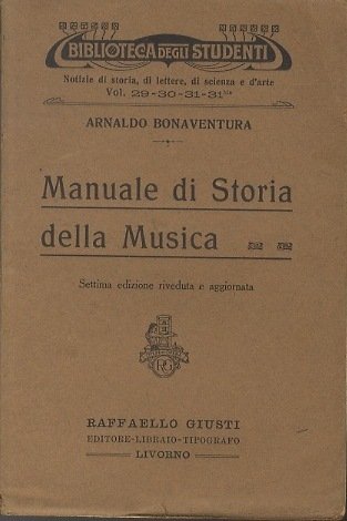 Manuale di storia della musica.