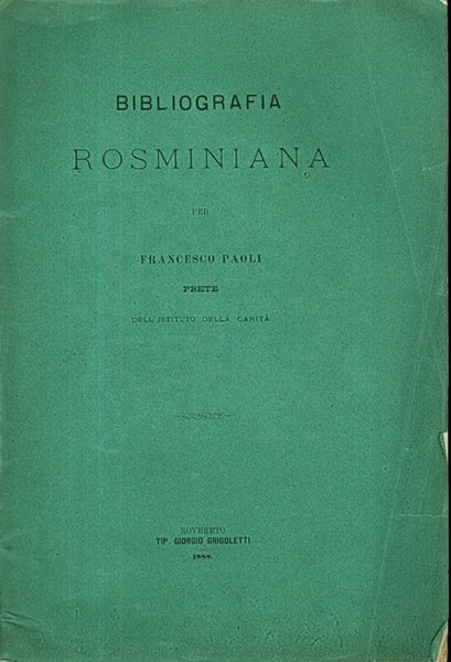 Bibliografia rosminiana.