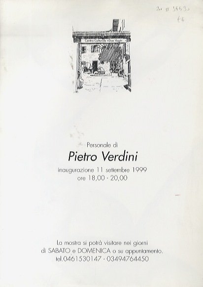 Personale di Pietro Verdini.