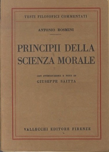 Principii della scienza morale.