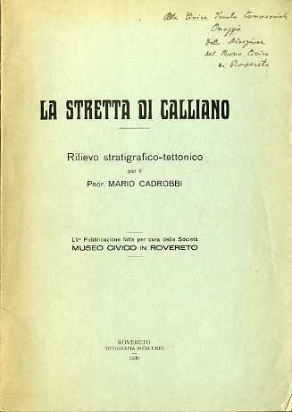 La stretta di Calliano: rilievo stratigrafico tettonico.