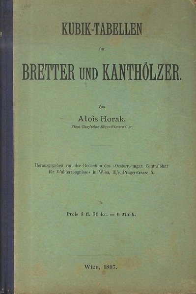 Kubik-tabellen fÃ¼r Bretter und KanthÃ¶lzer.