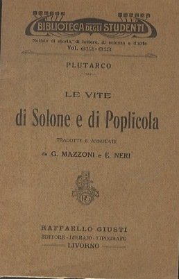 Le vite di Solone e di Poplicola.