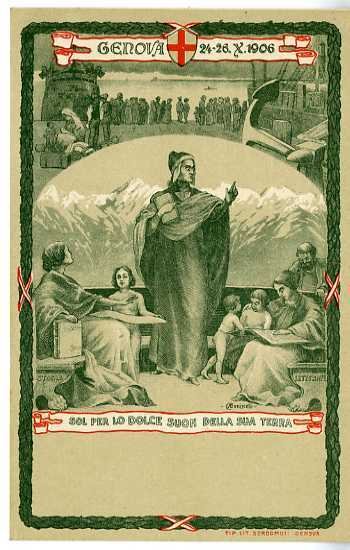 Cartolina commemorativa del XVII Congresso della SocietÃ Dante Alighieri.