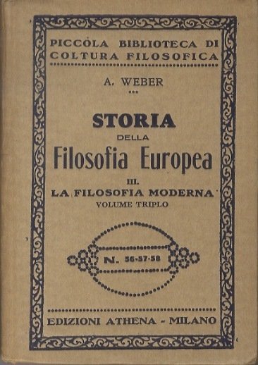 Storia della filosofia europea.