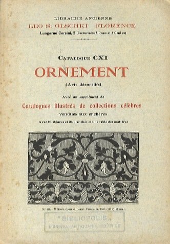 Catalogue CXI: Ornement (Arts dÃ©coratifs): avec un supplÃ©ment de catalogues … | Immagine Gallery 1