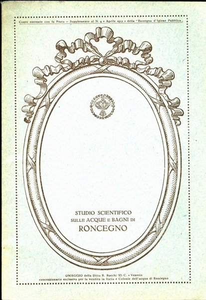 Studio scientifico sulle acque e bagni di Roncegno.