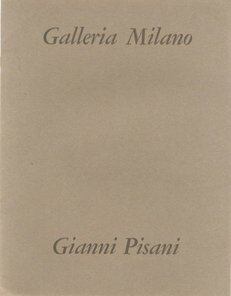 Gianni Pisani: le contraddizioni apparenti di Gianni Pisani.