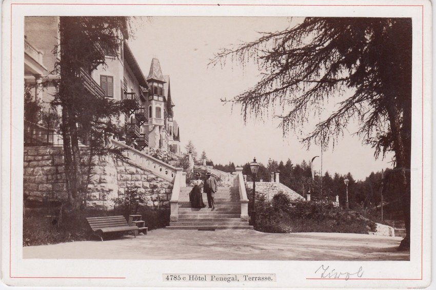 4785. Tirol. Hotel Penegal, Terrasse.