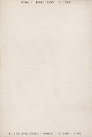 Marzo 1971: Tino Stefanoni: le tavole.