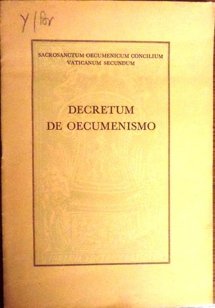 Decretum de Oecumenismo.