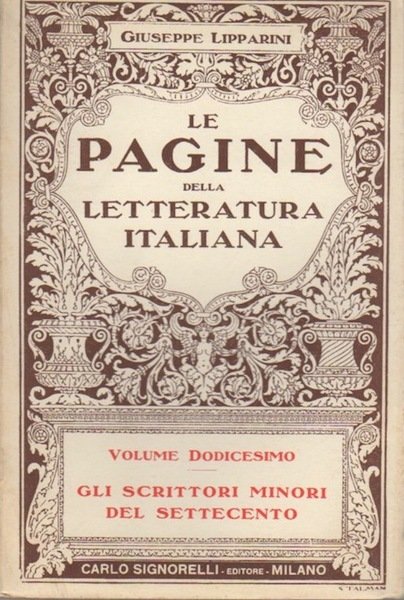 Gli scrittori minori del Settecento.
