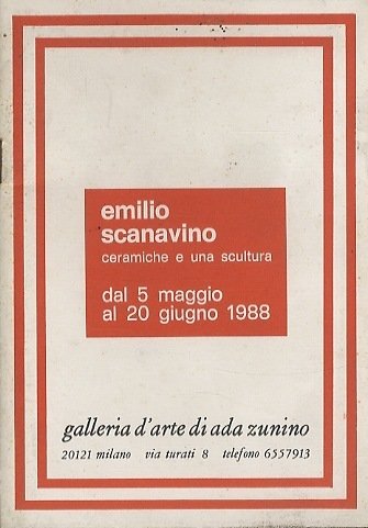 Emilio Scanavino: ceramiche e una scultura: dal 5 maggio al 20 giugno 1988.