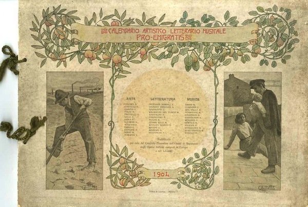 Calendario artistico, letterario, musicale pro emigratis.