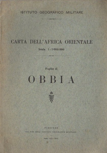 Carta dell'Africa orientale: Foglio di Obbia.