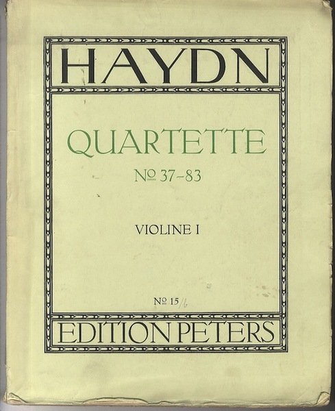 Haydn: SÃ¤mtliche 83 Quartette fÃ¼r zwei Violinen, Viola u. Violoncello.