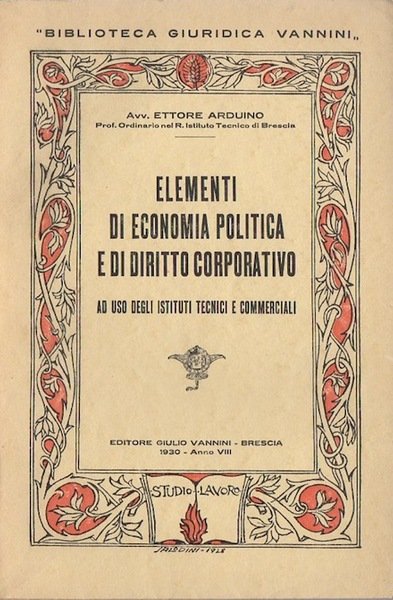Elementi di economia politica e di diritto corporativo: ad uso … | Immagine Gallery 1