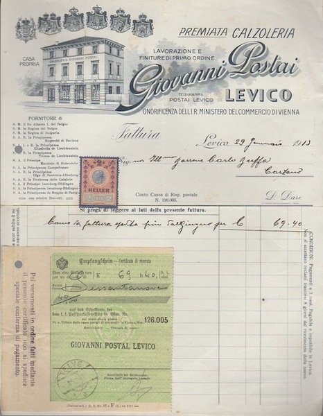 Premiata calzoleria Giovanni Postai: Levico.