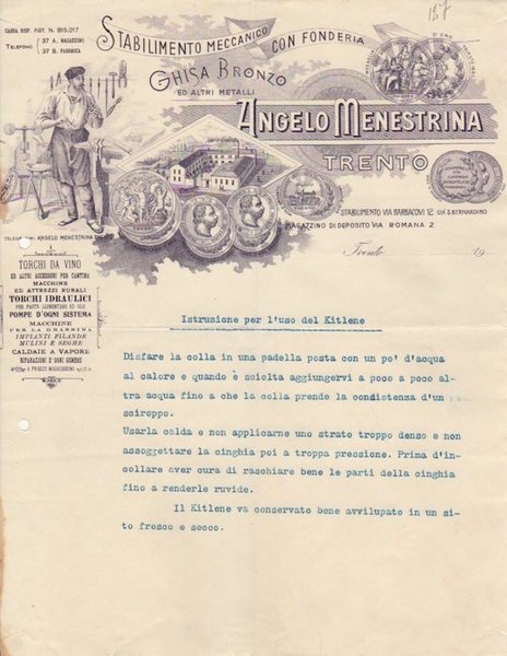 Stabilimento meccanico con fonderia ghisa bronzo e altri metalli: Angelo …