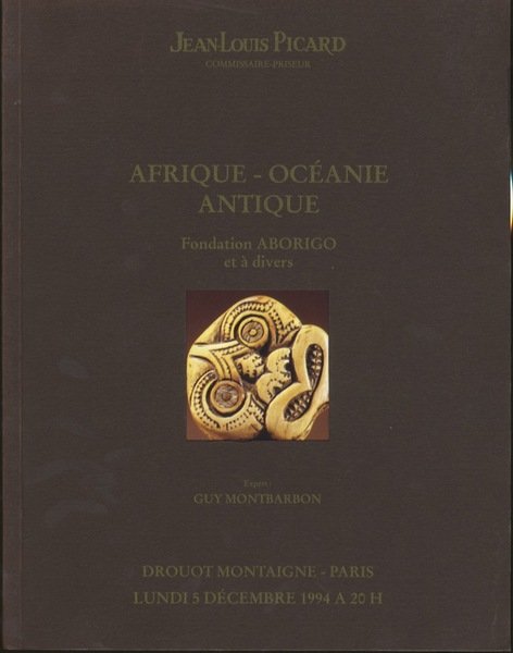 Catalogo d'asta di Jean Louis Picard. Lundi 5 DÃ©cembre 1994.