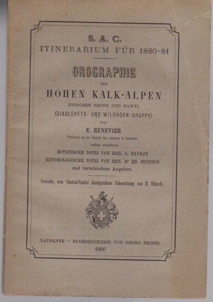 Orographie der hohen Kalk-Alpen zwischen Rhone und Rawyl (Diablerets- und …