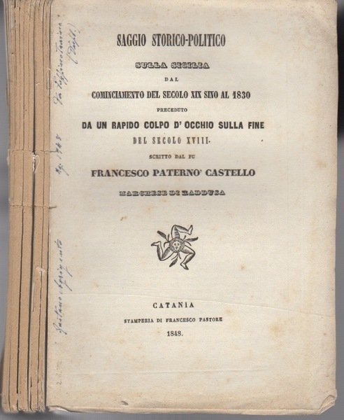 Saggio storico-politico sulla Sicilia dal cominciamento del secolo XIX sino …