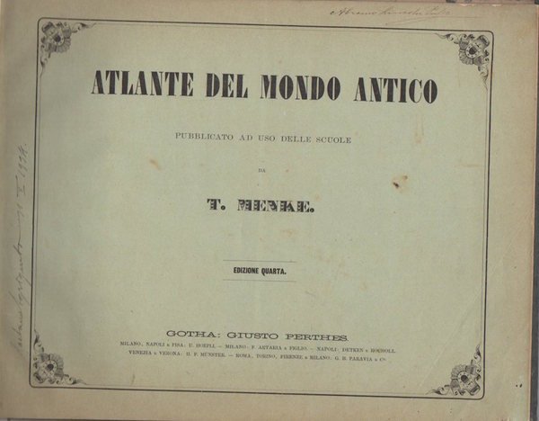 Atlante del mondo antico: pubblicato ad uso delle scuole del …