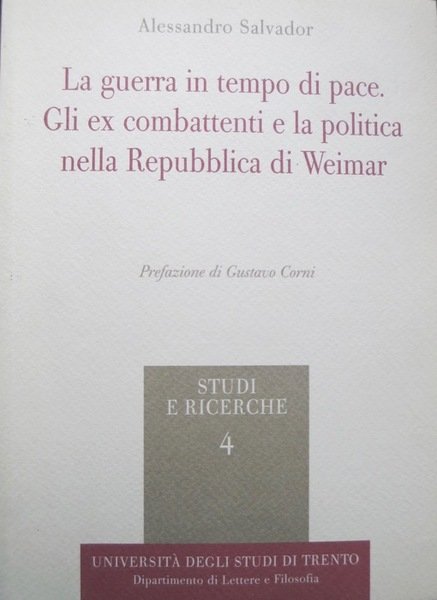 La guerra in tempo di pace: gli ex combattenti e …