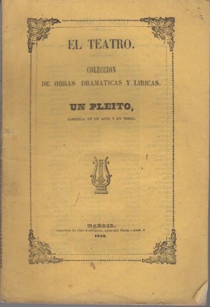 Un pleito: zarzuela en un acto.