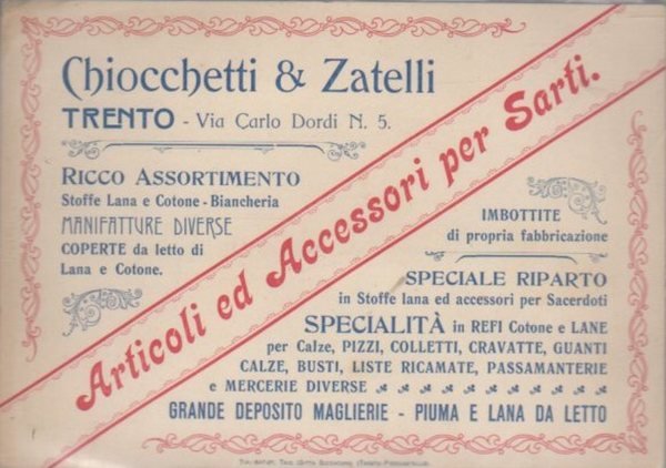 Chiocchetti & Zatelli: Trento: Articoli ed Accessori per Sarti.