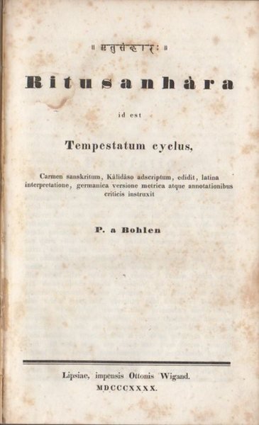 RitusÃ nhara id est Tempestatum cyclus.