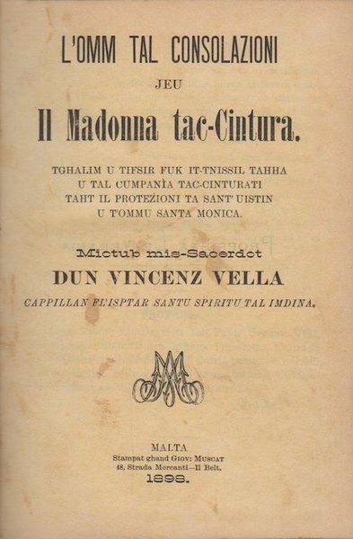 L'omm tal consolazioni; jeu, Il Madonna tac-Cintura. Tghalim u tifsir …