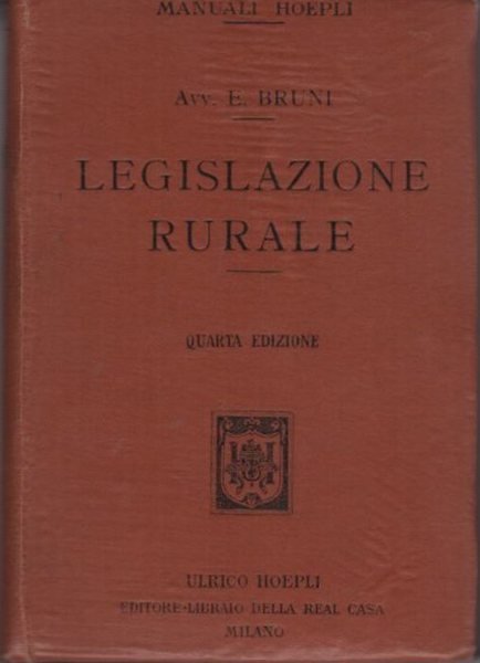 Legislazione rurale: secondo il programma governativo per gli istituti tecnici.