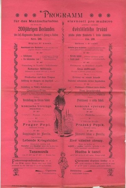 Programm fÃ¼r das Mannschatsfest aus Anlass des 200jÃ¤hrigen Bestandes des …